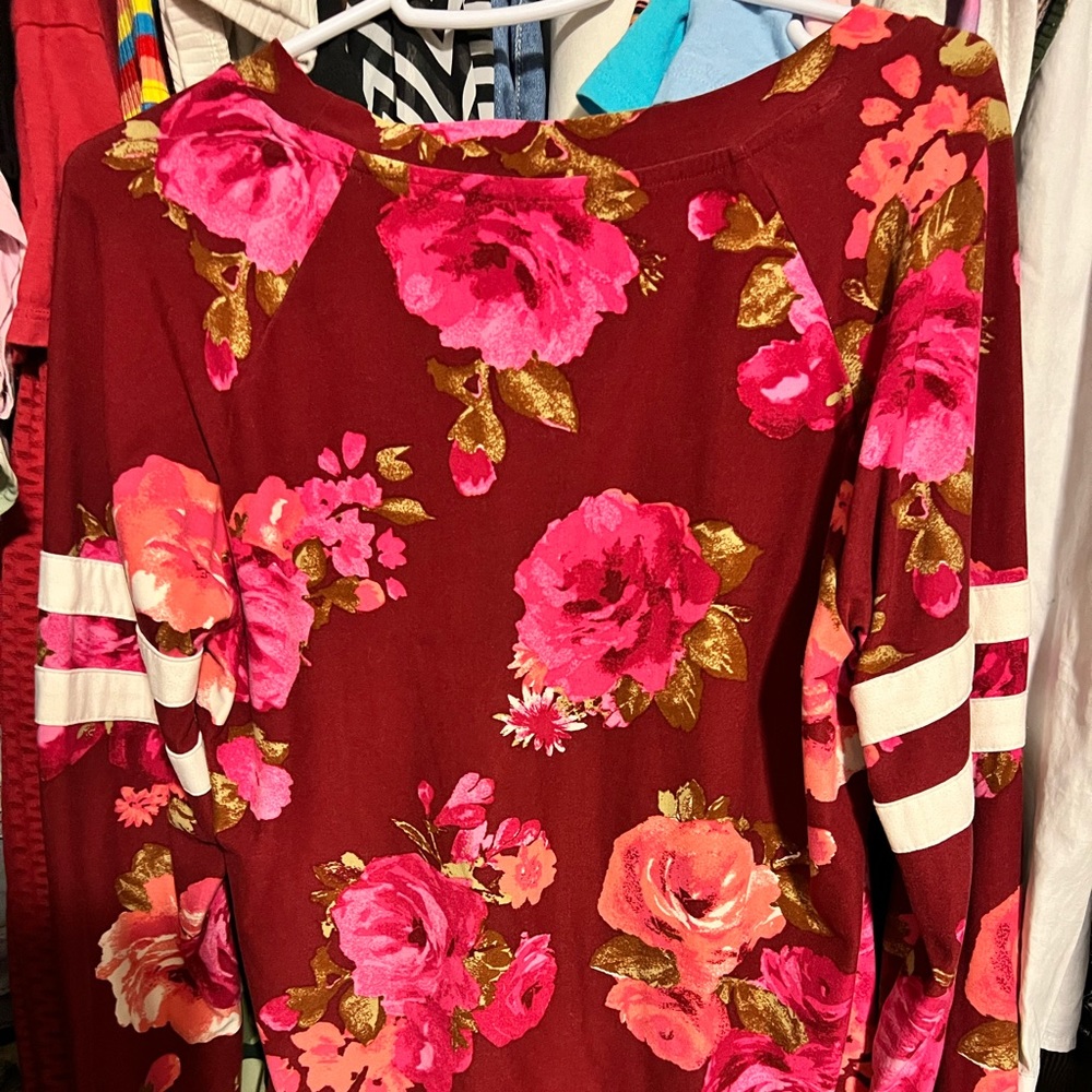 Rose long sleeve shirt